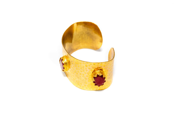 Golden Bangle with Red Stones - Trendz & Traditionz Boutique