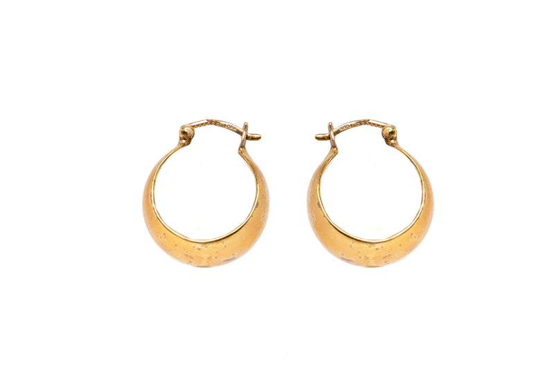 Simple Gold Wide Hoop Earrings