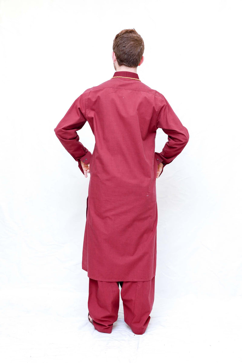 Red Cotton Suit-Salwar Kameez- Trendz & Traditionz Boutique