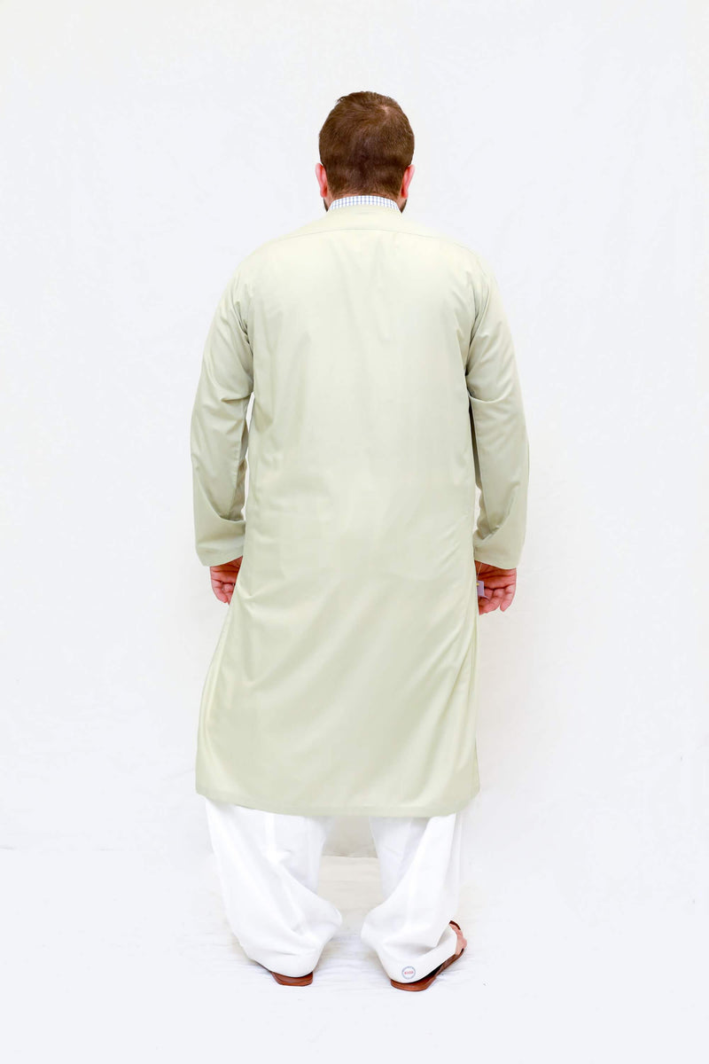 Indian Pakistani Men Yellow Cotton Shirt-Trendz & Traditionz Boutique