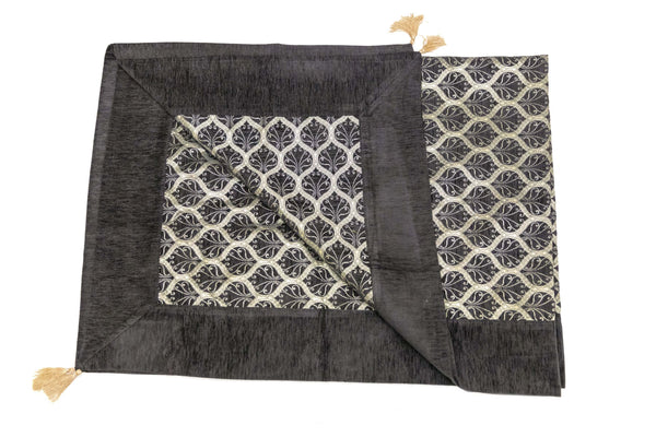 Ottoman-Turkish Quilted Bed Cover Black- Trendz & Traditionz Boutique