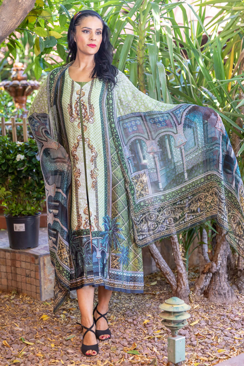 Gulahmed Silk Dress- Trendz & Traditionz Boutique