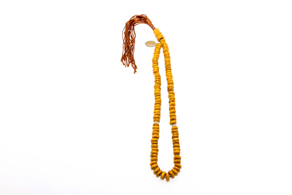Yellow Wooden Beaded Necklace - Trendz & Traditionz Boutique