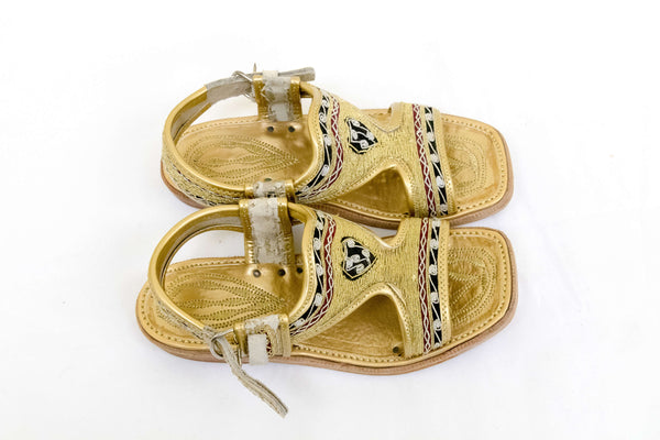 Handmade Gold Children's Chapli Sandals-Trendz & Traditionz Boutique