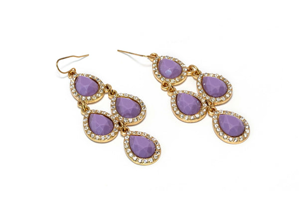 Purples Dangling Earrings - Trendz & Traditionz Boutique