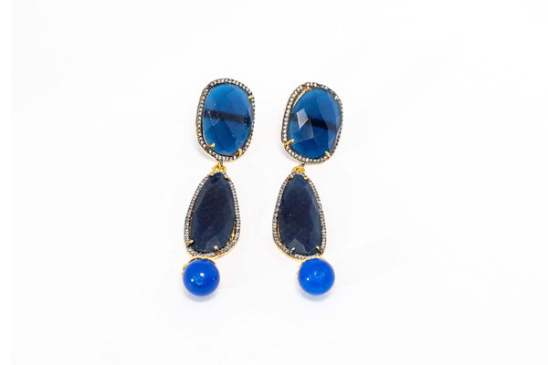 Blue Indian Dangle Earrings - Trendz & Traditionz Boutique