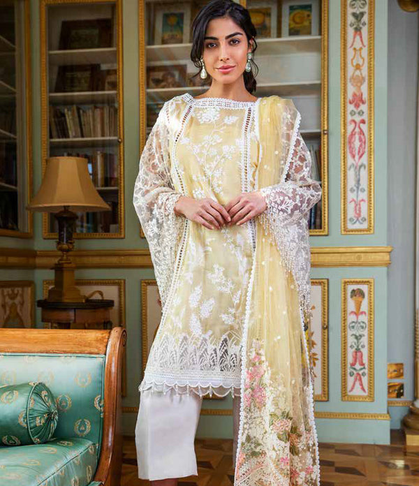 Yellow Salwar Kameez-Suit - Sobia Nazir - Trendz & Traditionz Boutique 