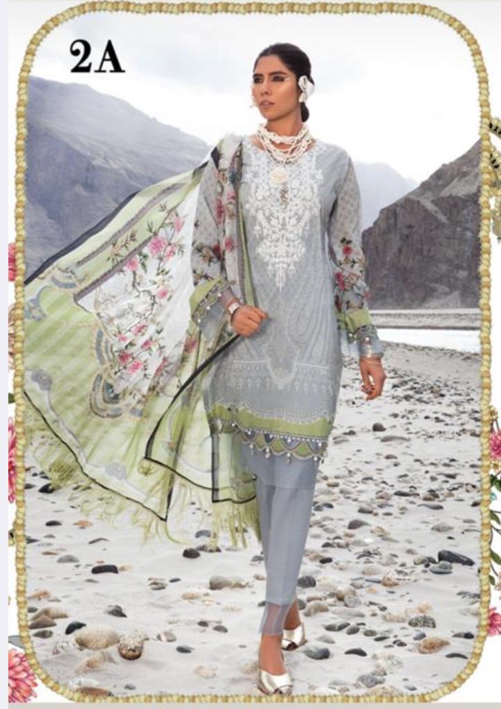 Grey Lawn Salwar Kameez-Suit - Maria B. - Trendz & Traditionz Boutique