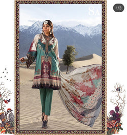 Turquoise Salwar Kameez-Suit - Maria B. - Trendz & Traditionz Boutique