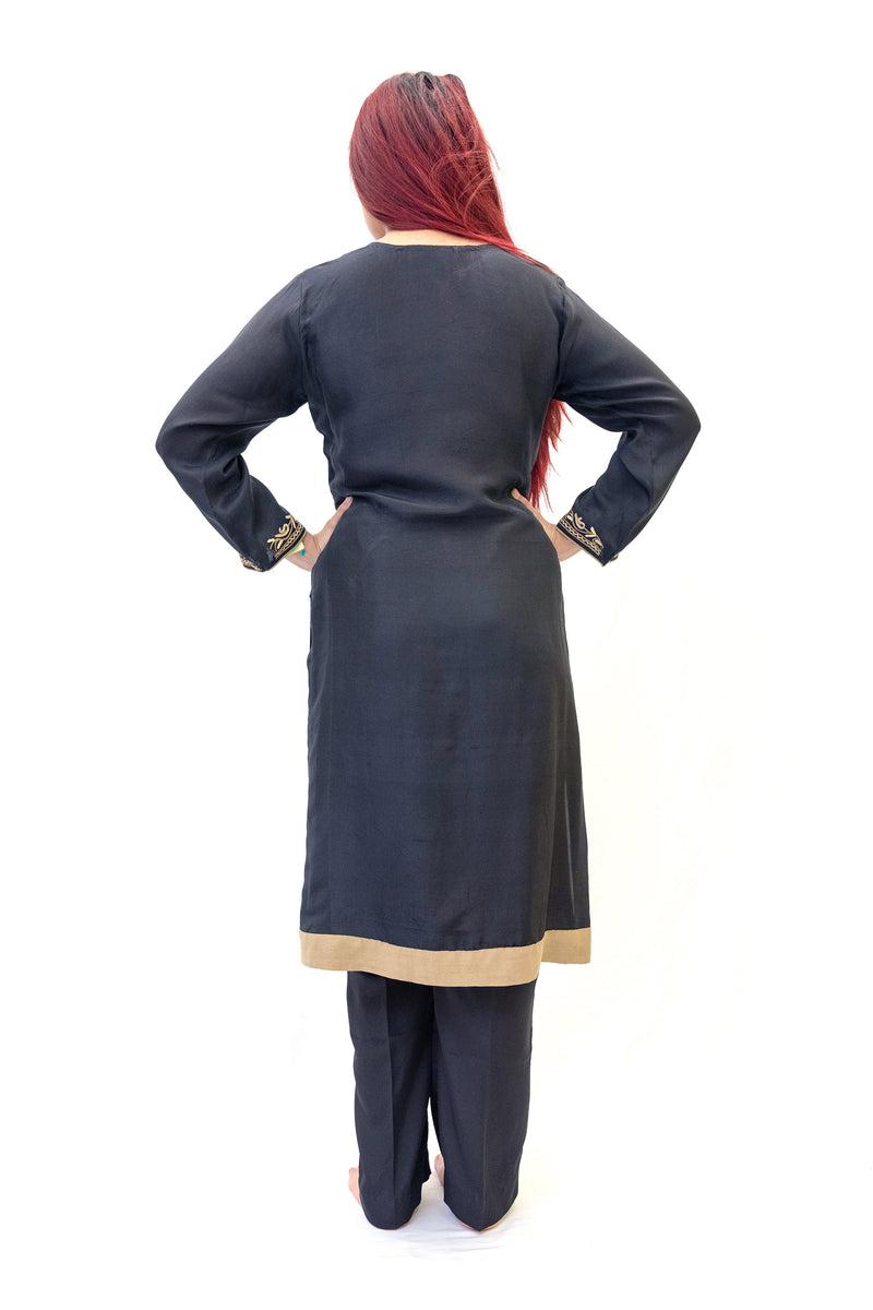 Black Lawn Cotton Salwar Kameez - Suit - Women's South Asian Fashion