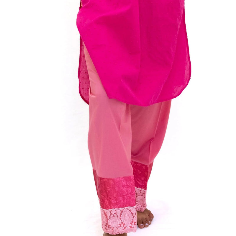 Magenta Cotton Shirt & Pants - Stylish Indian Pakistani Fashion