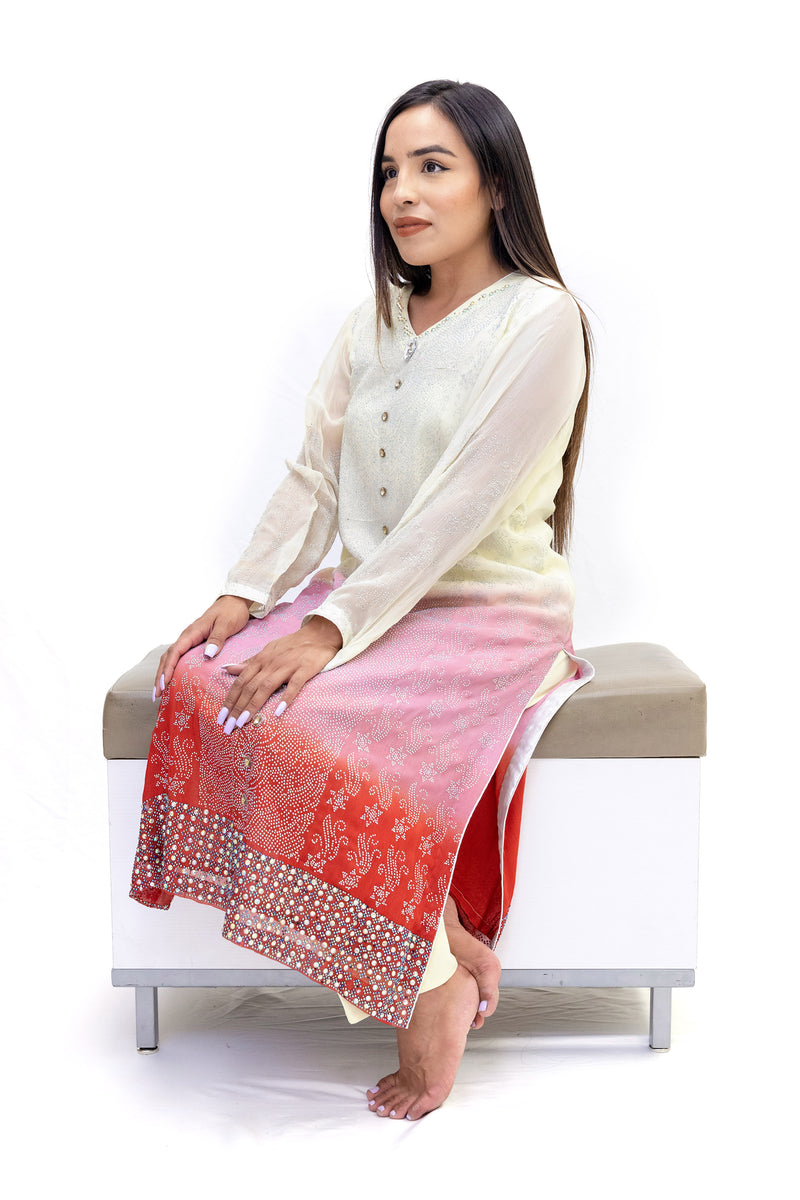 Chiffon Salwar Kameez - Ombre Suit - Women's South Asian Fashion