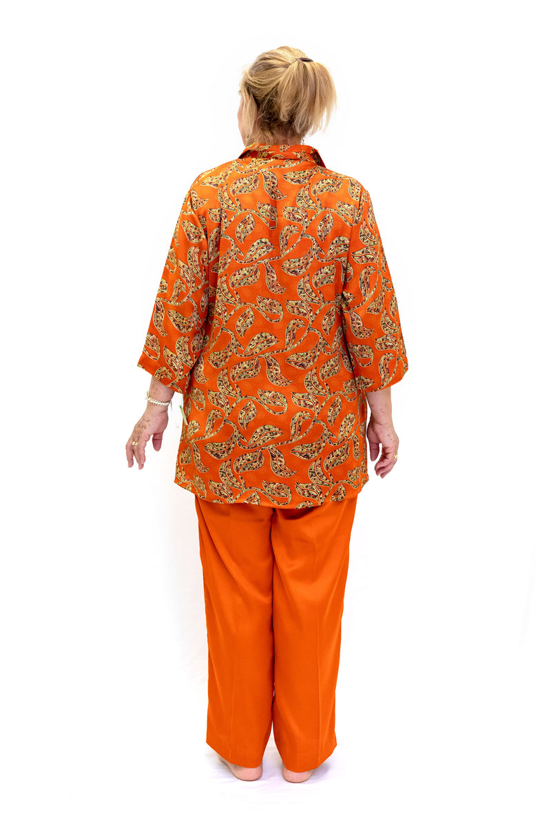 Orange Silk Salwar Kameez - Suit - South Asian Fashion