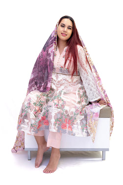 Pink Net Salwar Kameez- Suit -Erum Khan - South Asian Fashion & Unique Home Decor