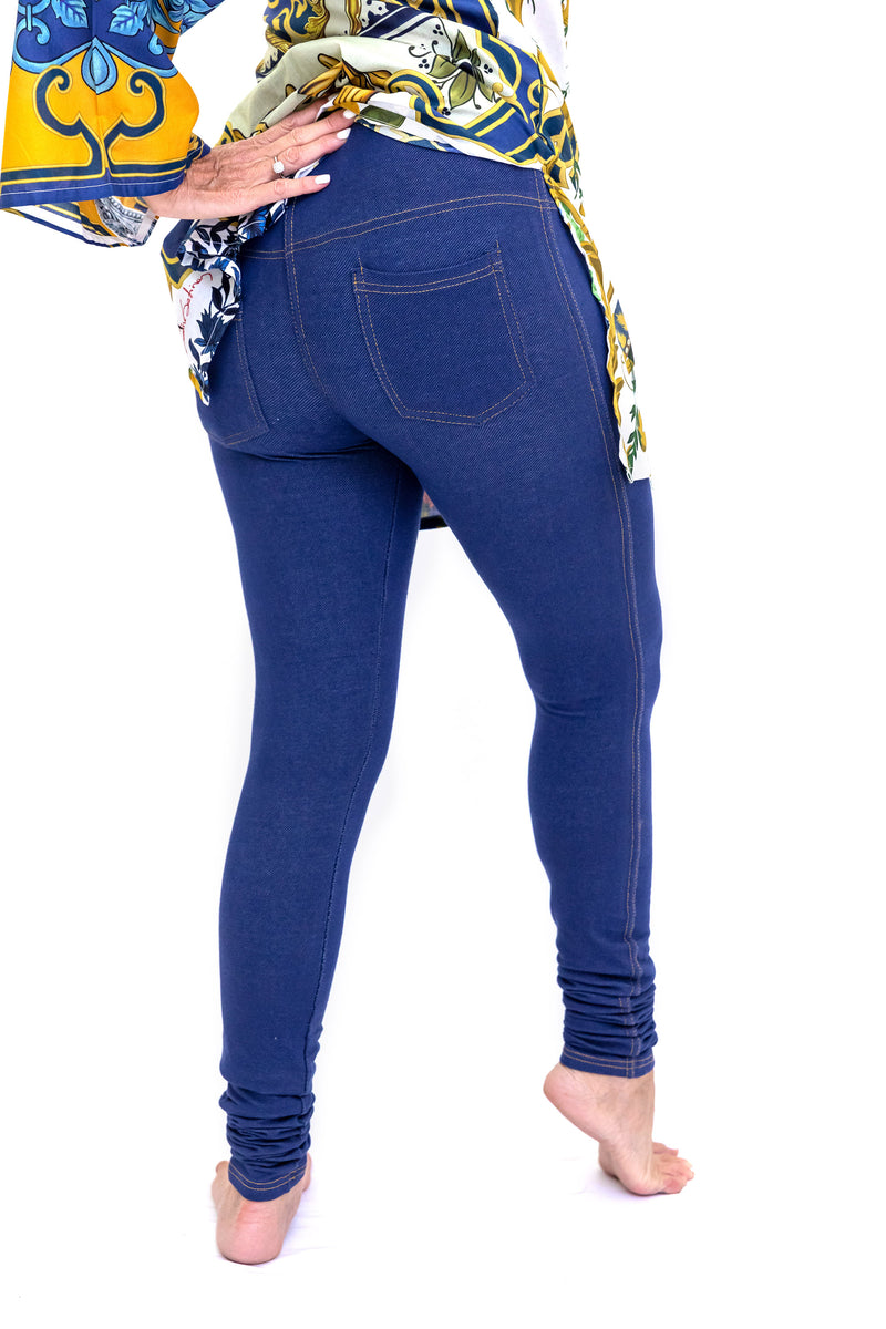 Dark Wash Jeggins - Navy Blue Leggings - Woman's Pants