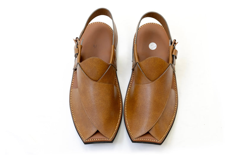 Light Brown Peshawari Chappal - Sandals - Men's - South Asian Fashion