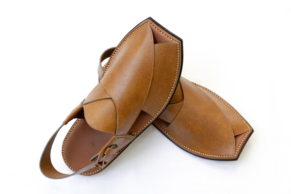 Light Brown Peshawari Chappal - Sandals - Men's - South Asian Fashion