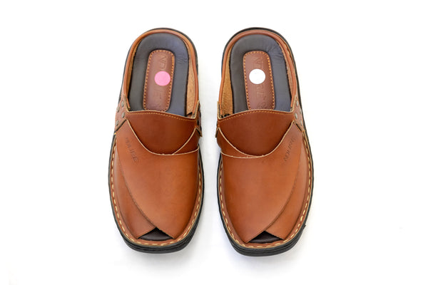 Brown Peshawari chappal - Men's Shoes - South Asian Fashion & Unique Home Decor