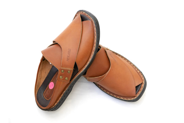 Brown Peshawari chappal - Men's Shoes - South Asian Fashion & Unique Home Decor