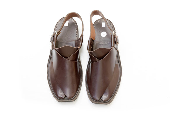 Deep Brown Peshawari Chappal- Sandals - Men's Footwear