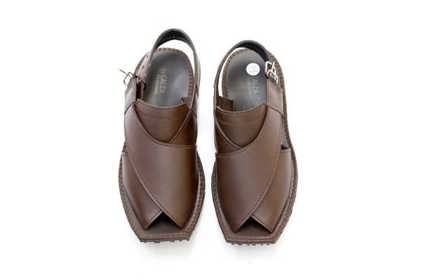 Brown Peshawari Chappal - Sandals - Men's - South Asian Fashion & Unique Home Decor