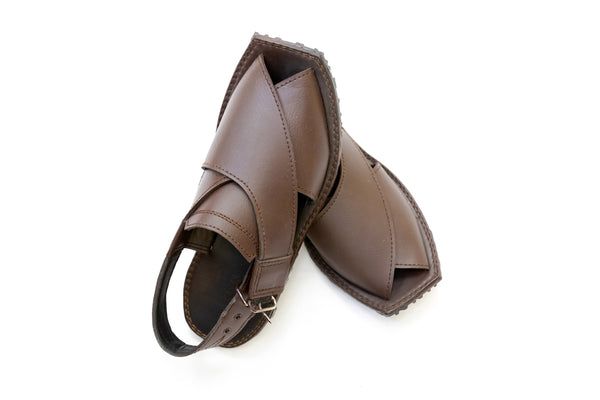 Brown Peshawari Chappal - Sandals - Men's - South Asian Fashion & Unique Home Decor