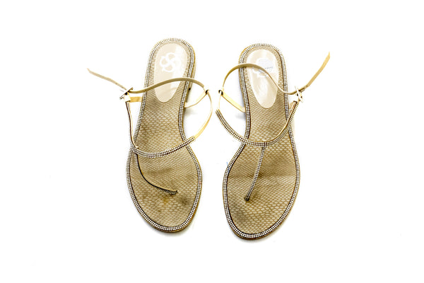 Metallic Silver Sandals - Women's Footwear - South Asian Fashion