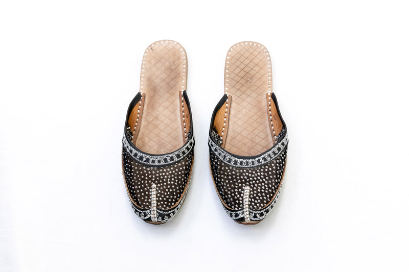 Black Jutti Khussa - Girl's Shoe - Trendz & Traditionz Boutique
