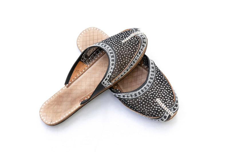 Black Jutti Khussa - Girl's Shoe - Trendz & Traditionz Boutique