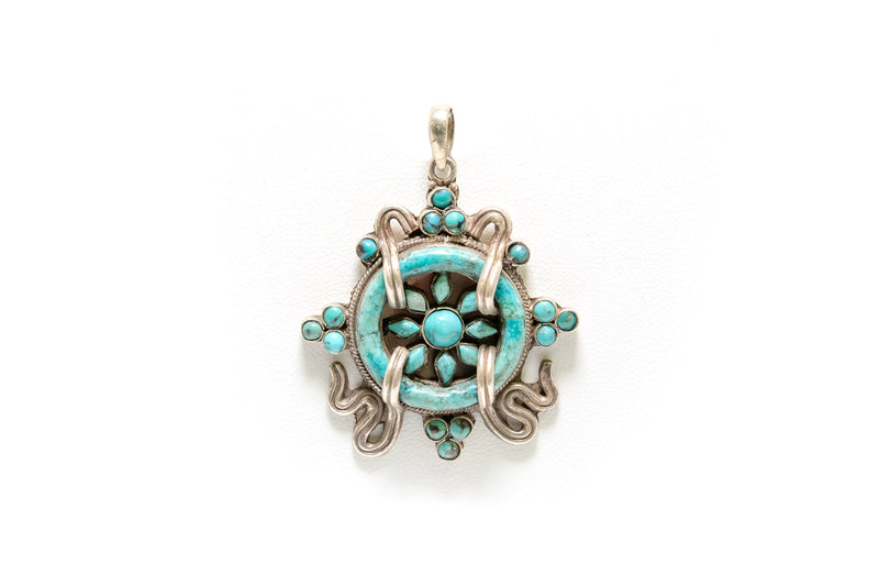 Tibetan Silver Pendant - South Asian Fashion & Unique Home Decor