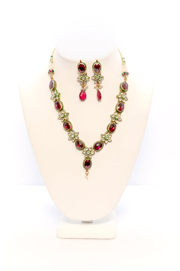 Red and Green Jewelry Set - South Asian Fashion & Unique Home Decor