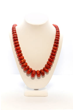 Coral Bead Stone Necklace - South Asian Jewelry and Accessories