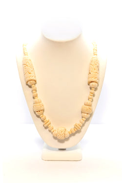 Bulky Cream Necklace - South Asian Fashion & Unique Home Decor