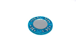 Miniature Teal Blue Mirror - Handmade Accessories & Unique Home Decor