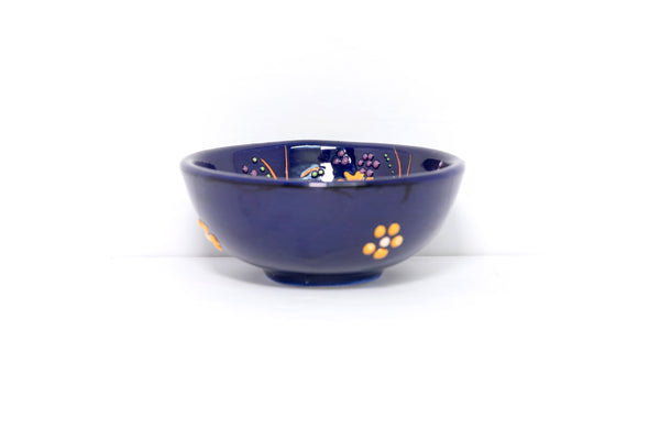 Turkish Ceramic Purple Hand Painted Bowl - South Asian Home Decor