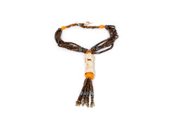 Tribal Wooden Beaded Necklace - South Asian Accessories