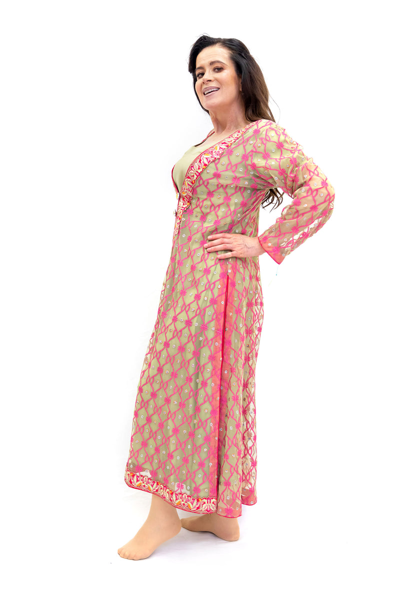 Pink Silk Salwar Kameez - Asim Jofa - South Asian Designer Fashion