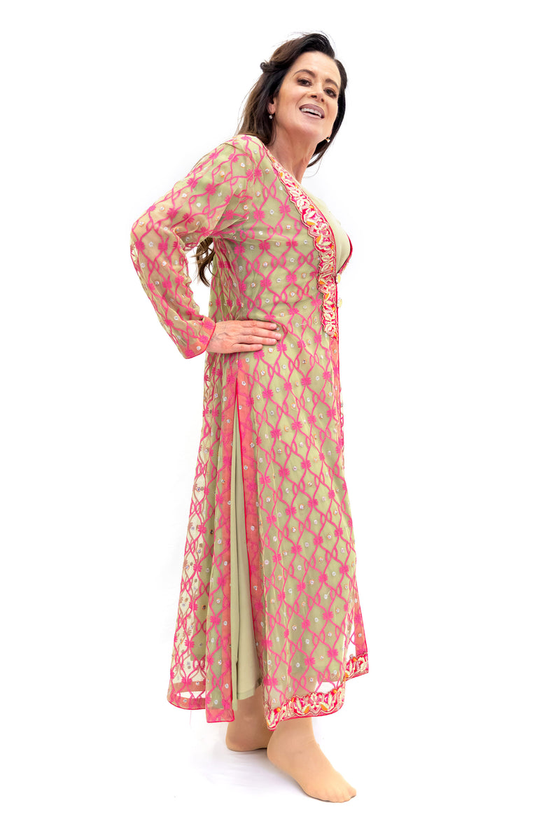 Pink Silk Salwar Kameez - Asim Jofa - South Asian Designer Fashion