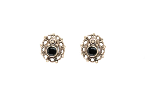 Silver Stud Earrings - Ethnic Jewelry - South Asian Fashion