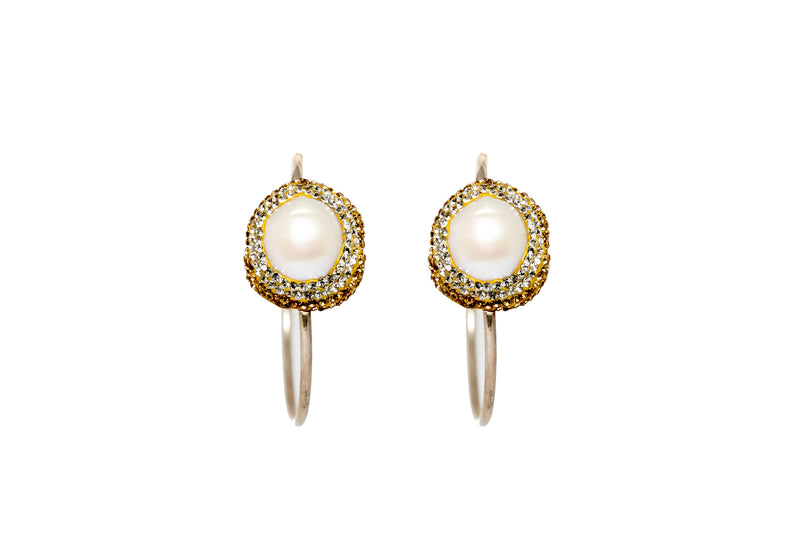 Classic Pearl Hoop Earrings - South Asian Fashion & Unique Accessories