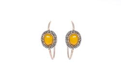 Yellow Gemstone Hoop Earrings - Top Quality Traditional Jewelry &  Accessories 