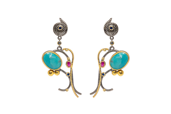 Turquoise Silver Earring