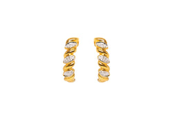 Classy Gold and Diamante Earrings - South Asian Jewelry