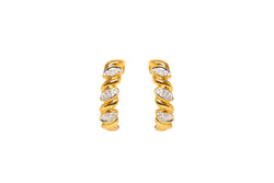 Classy Gold and Diamante Earrings - South Asian Jewelry
