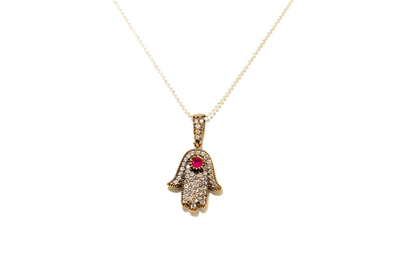 Hamsa Diamante Pendant - South Asian Fashion & Unique Accessories