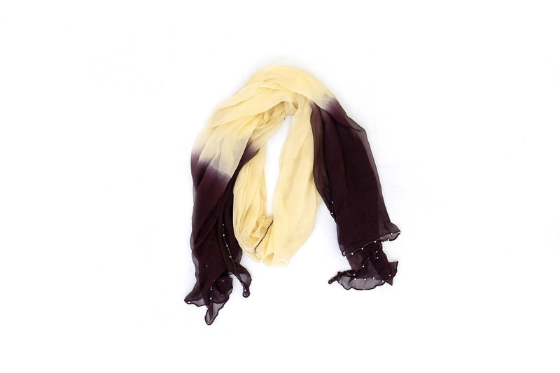 Purple Ombré Chiffon - Scarf - South Asian Accessories & Outerwear