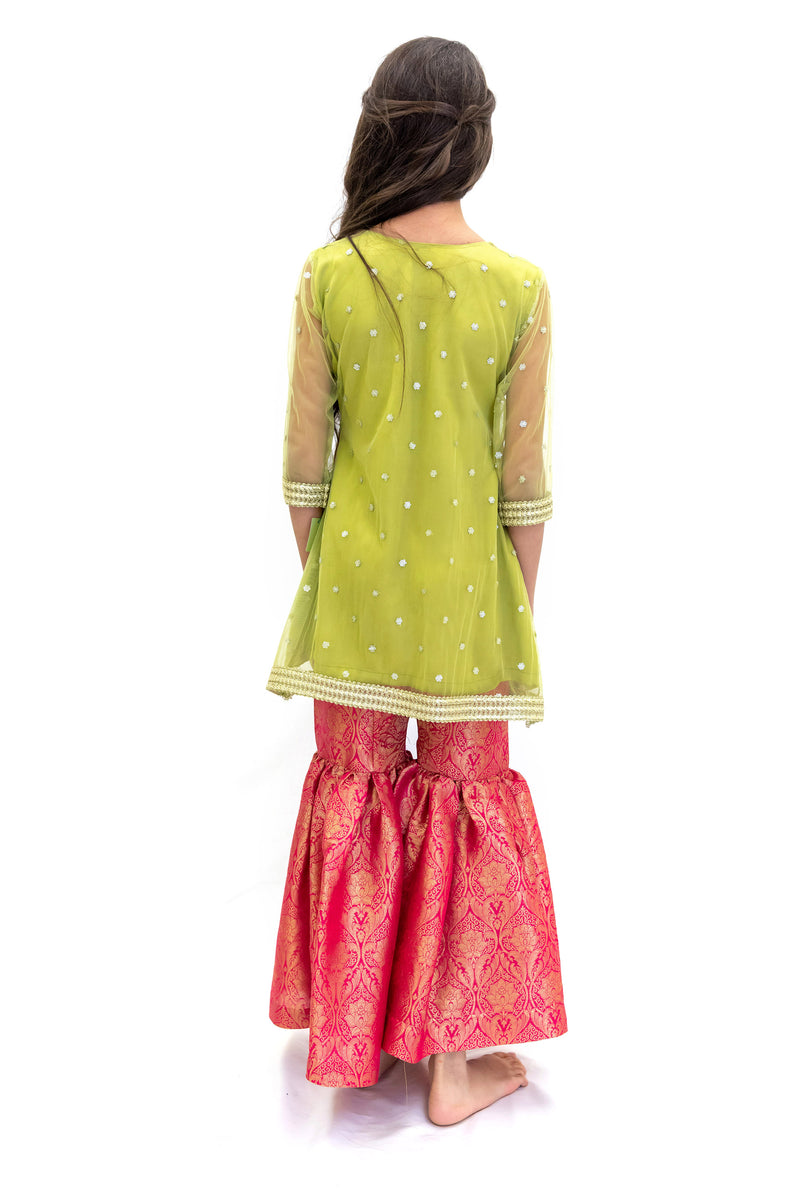 Shop Yellow Cotton Printed Salwar Suit for Girl Kids Leisure Wear Online at  Best Price | Cbazaar