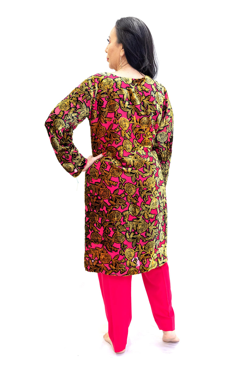 Pink Velvet Salwar Kameez - Suit - South Asian Fashion