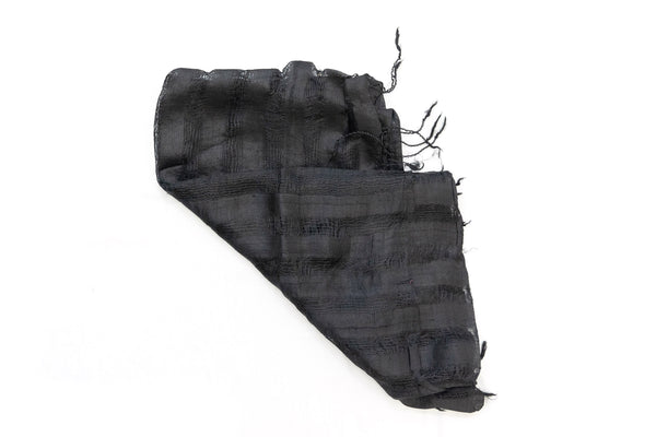 Black Striped Cotton Dupatta - Scarf - South Asian Accessories & Outerwear