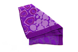 Purple Patterned Chiffon Dupatta - Scarf - South Asian Accessories & Outerwear